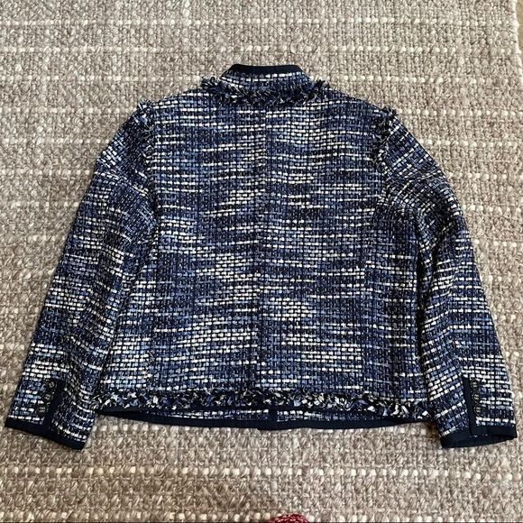 COACH 1941 Poppy Blue Phoebe Tweed Blazer Jacket - Picture 11 of 16